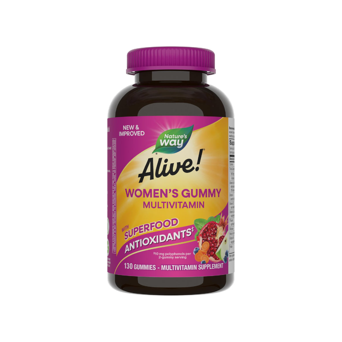 Nature's Way Alive! Women's Gummy Vitamins - Great Fruit Flavors, 130 Gummies