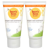 Burt's Bees Baby Diaper Rash Ointment - Maximum Strength 40% Zinc Oxide 3 oz Pack of 2