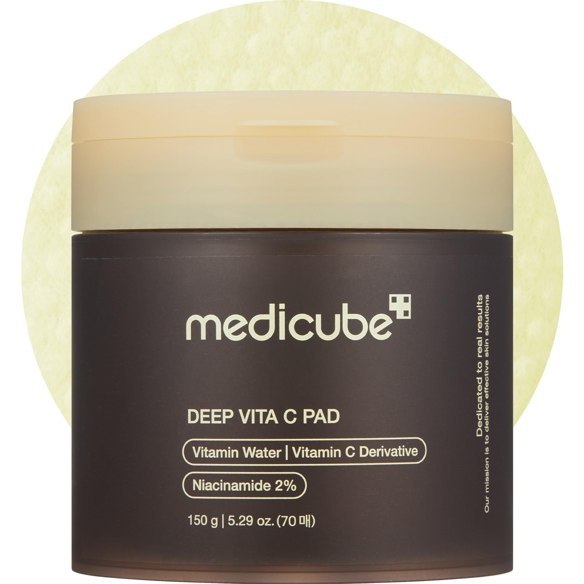 Medicube Deep Vita C Pad - Dark Spot & Pigmentation Wiping Care with 500,000PPM Vitamin Water - Korean Skincare (70 Pads)