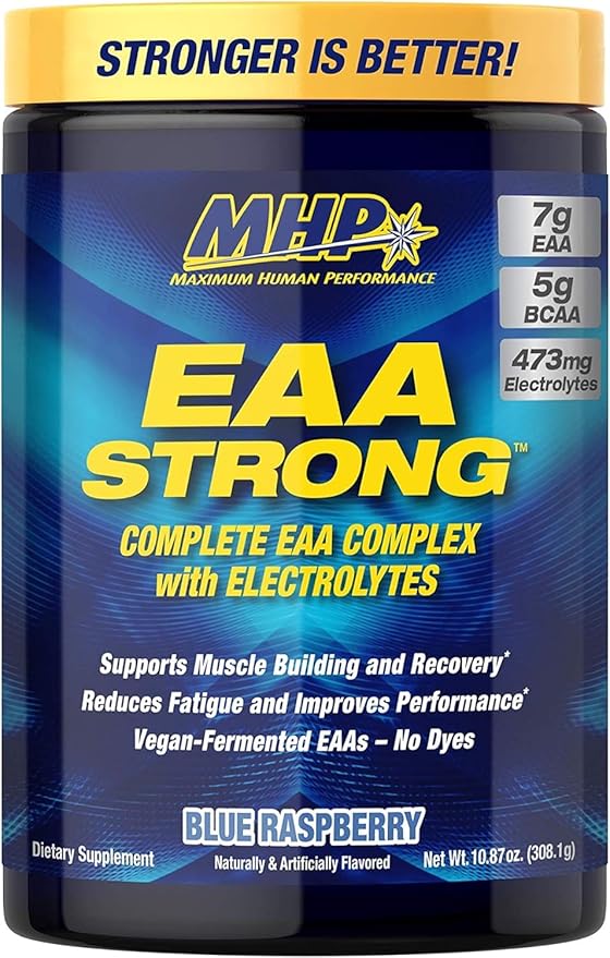 Maximum Human Performance EAA Strong Blue Raspberry - Essential Amino Acid Powder 300g