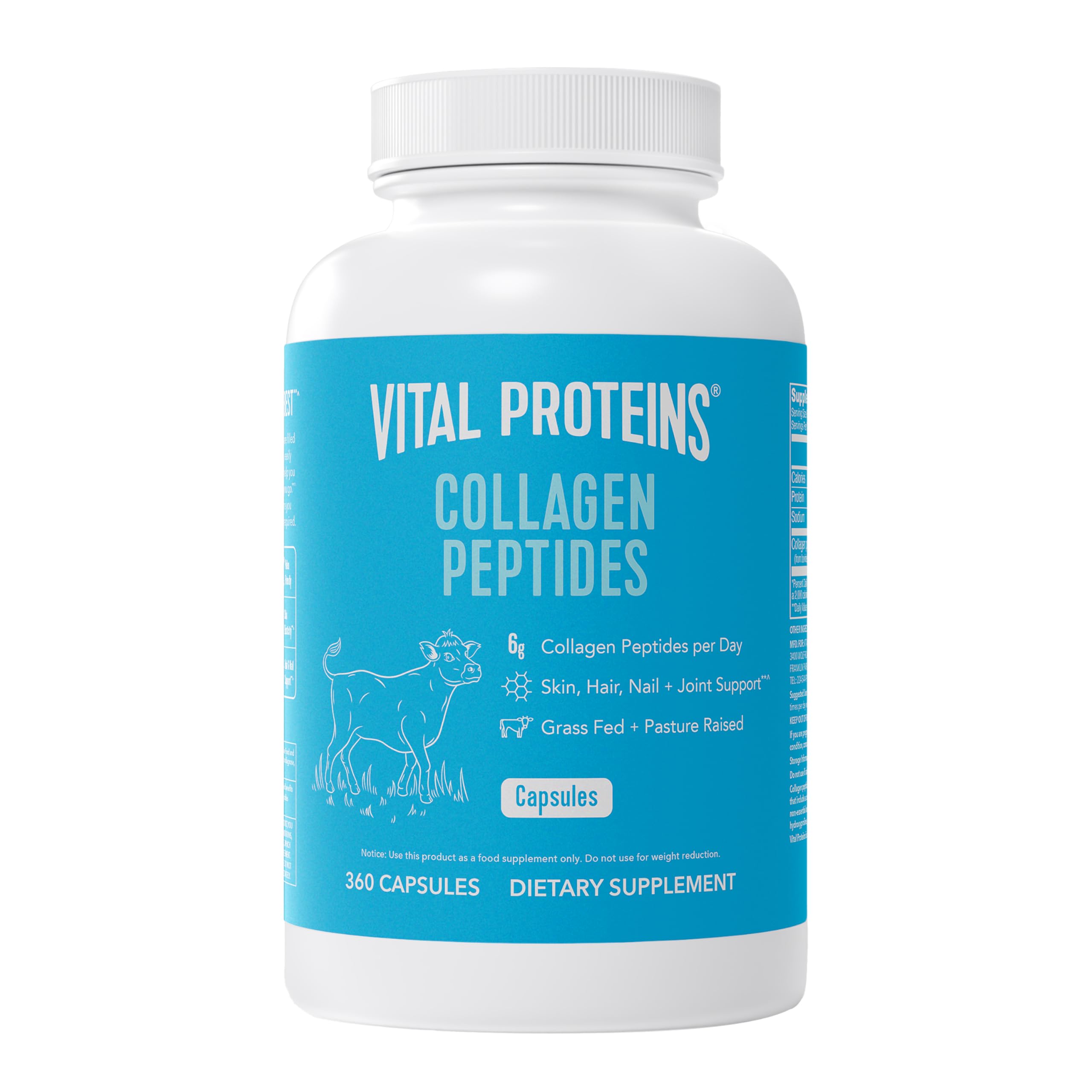 Vital Proteins Collagen Peptides - 550mg, 360 Capsules (Daily Wellness Support)
