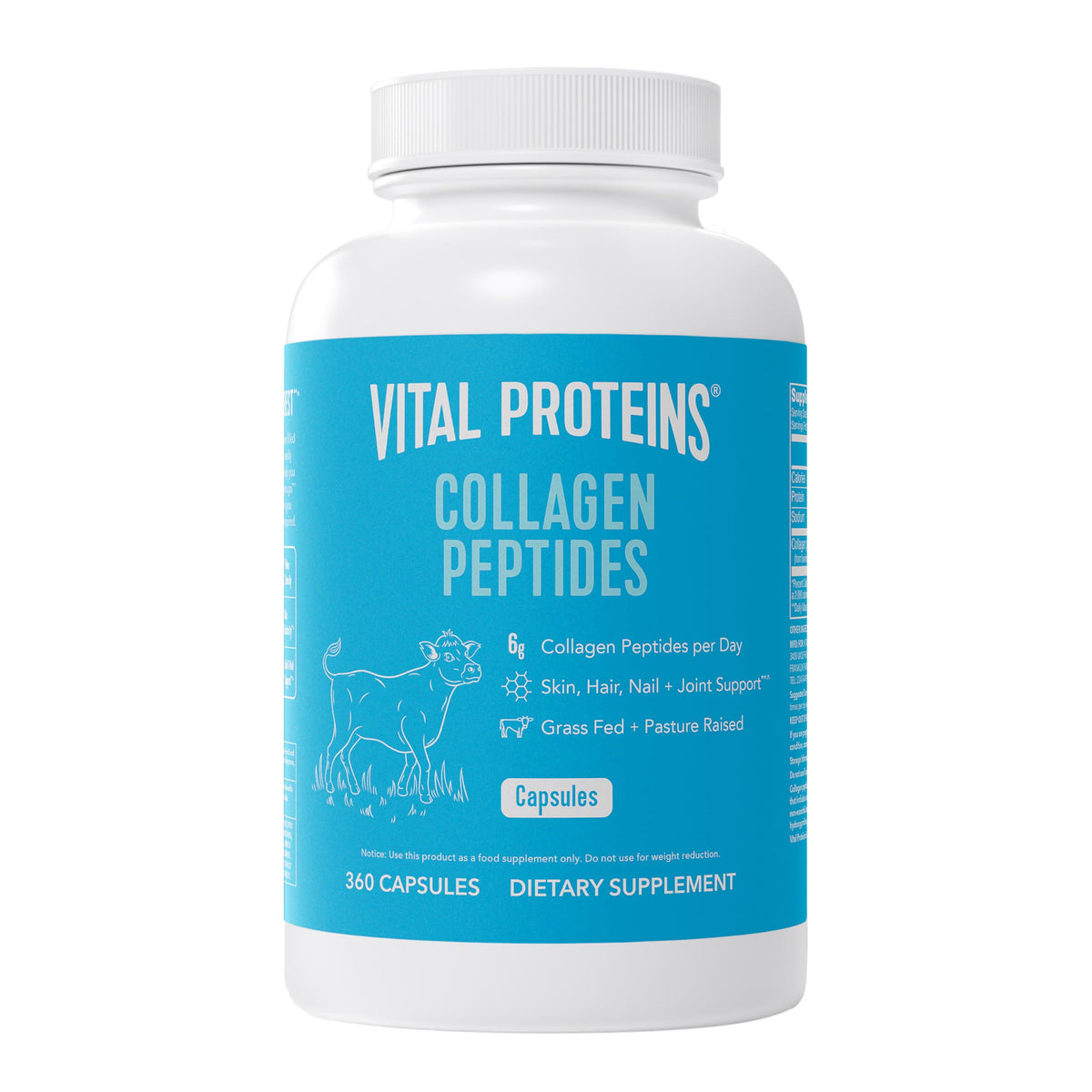Vital Proteins Collagen Peptides - 550mg, 360 Capsules (Daily Wellness Support)