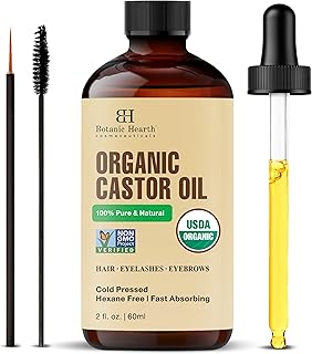 Organic Castor Oil for Hair Growth & Skin - 100% Pure & Cold-Pressed