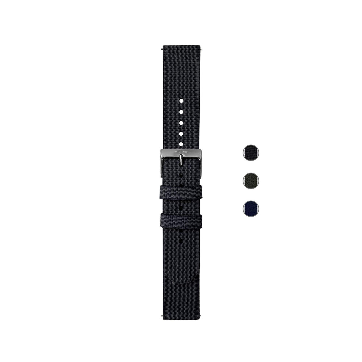 Withings Recycled Woven PET Wristbands - Eco-Friendly Replacement Bands for Steel HR, Steel HR Sport, Move ECG, Move, Steel, and ScanWatch