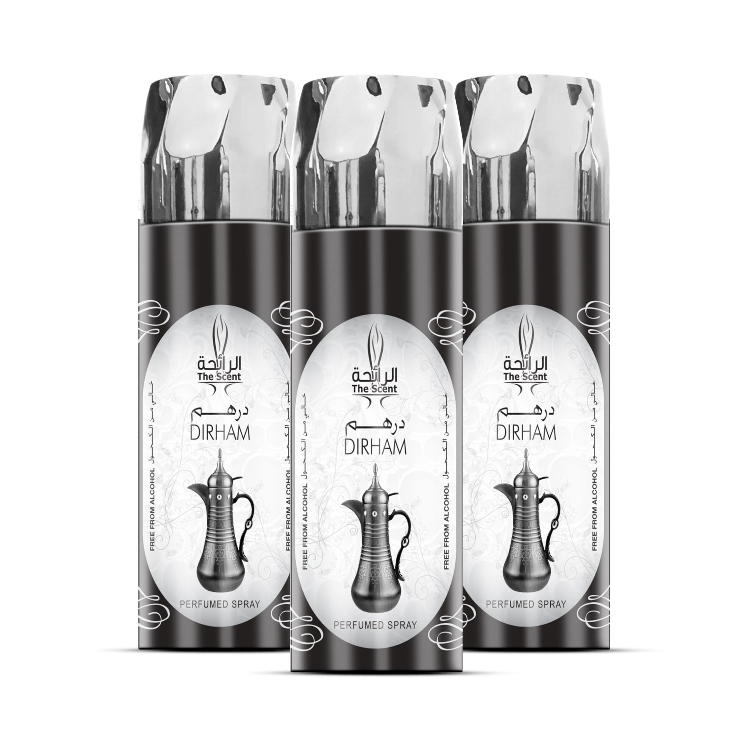 The Scent Dirham Perfume Body Spray - Triple Pack (200ML x 3) - Luxurious Unisex Arabian Fragrances