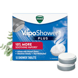 Vicks VapoShower Plus Shower Steamers - Eucalyptus & Menthol (12 Count)