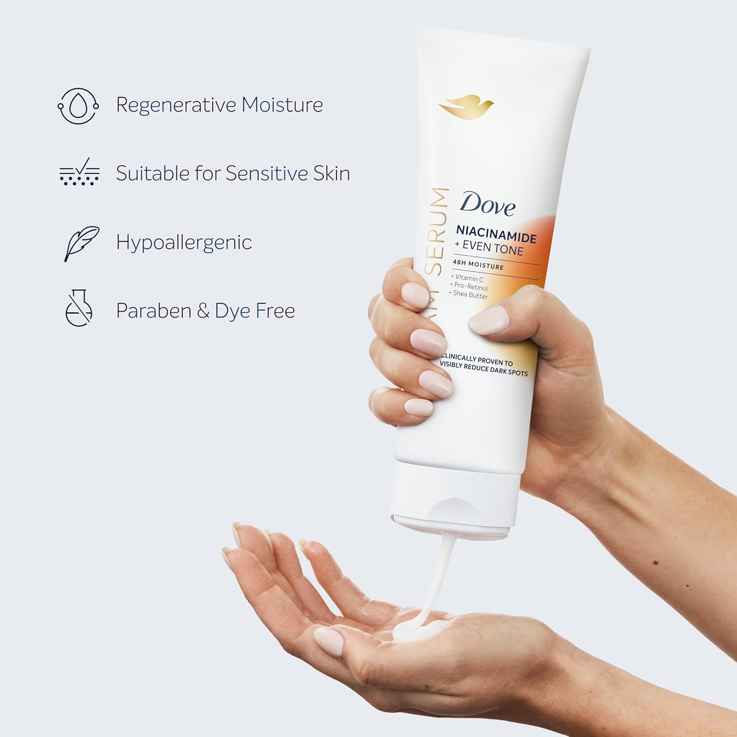 Dove niacinamide body cream serum for dark spots and uneven skin tone