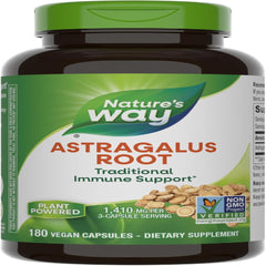 Nature's Way Astragalus Root - Astragalus Root Herbal Supplement - Traditional Immune Support* - Non-GMO Project Verified - Gluten & Dairy-Free - 180 Vegan Capsules