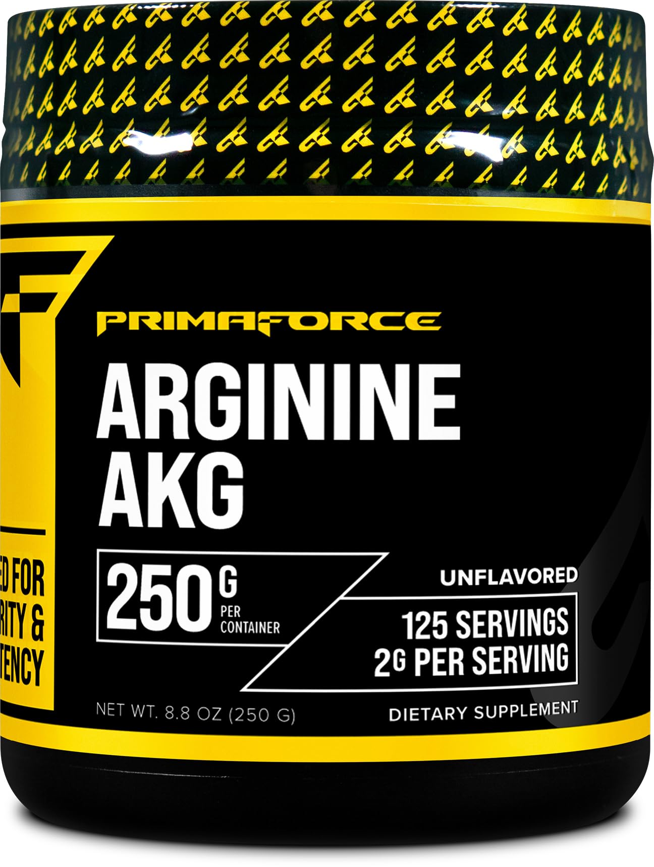 Primaforce AAKG Powder - Pure Arginine Alpha-Ketoglutarate 250g for Nitric Oxide & Workout Performance