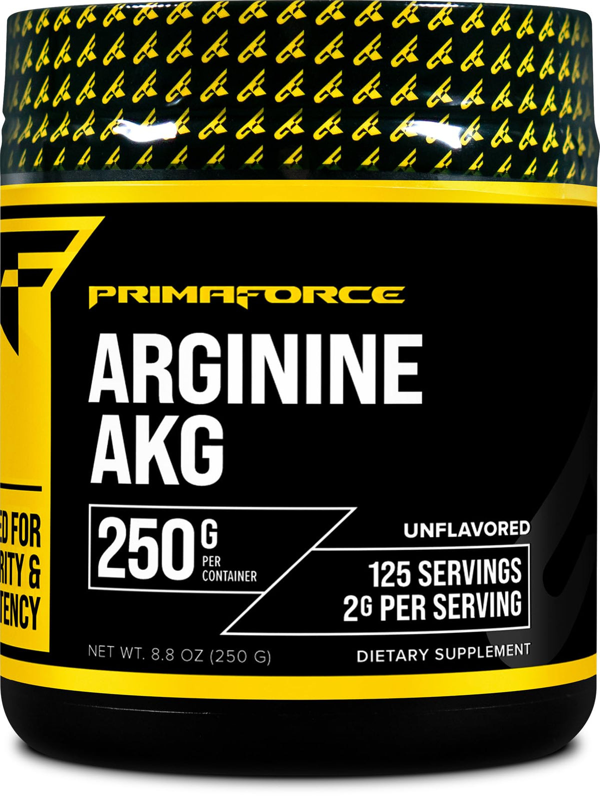 Primaforce AAKG Powder - Pure Arginine Alpha-Ketoglutarate 250g for Nitric Oxide & Workout Performance