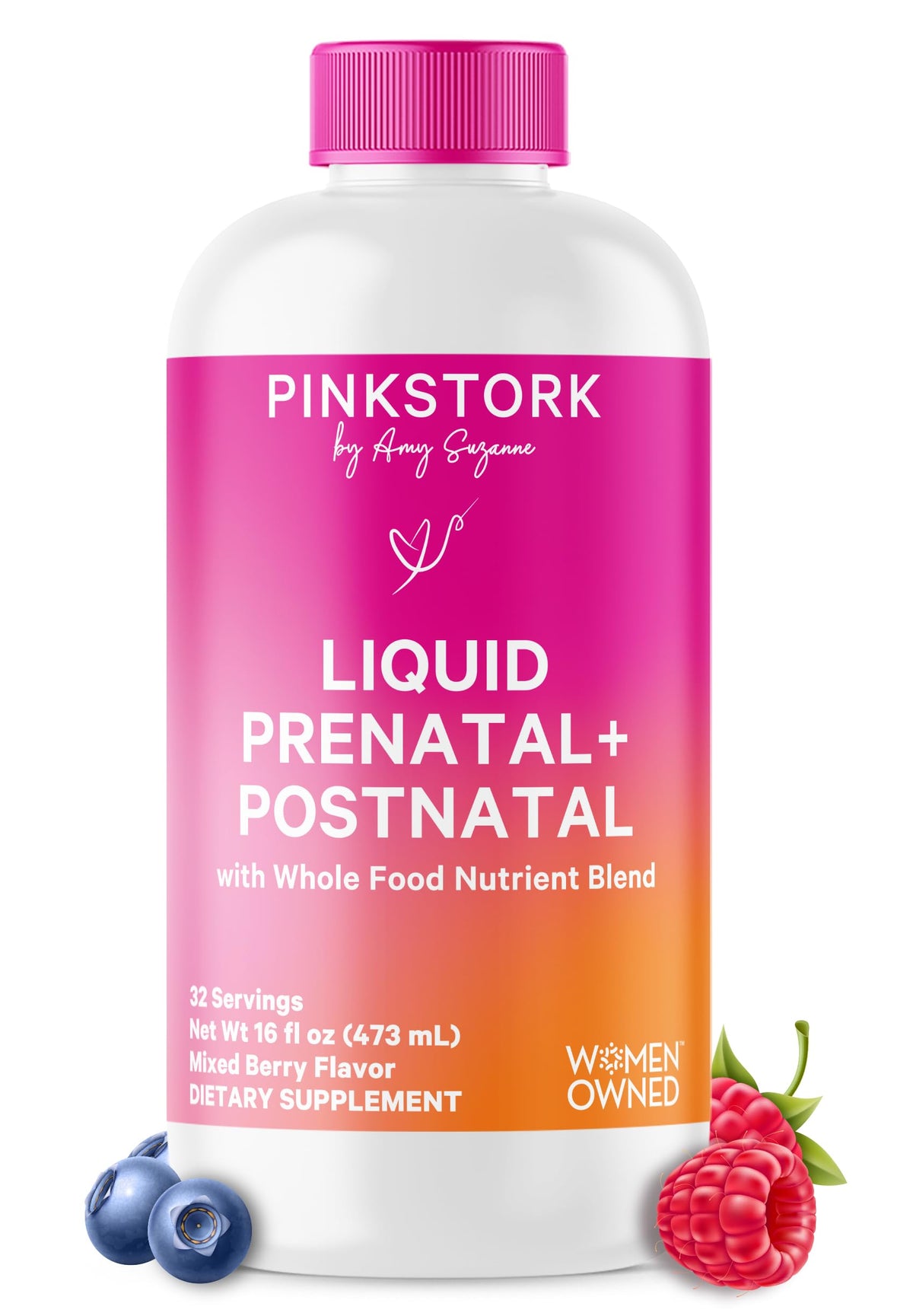 Pink Stork Foundation Liquid Prenatal Vitamin - 16 Fl Oz