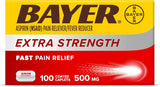 Bayer Aspirin Extra Strength 500mg, 100 Tablets – Pain & Fever Relief