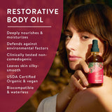Badger Damascus Rose Organic Body Oil: Luxurious Skin Hydration & Scent