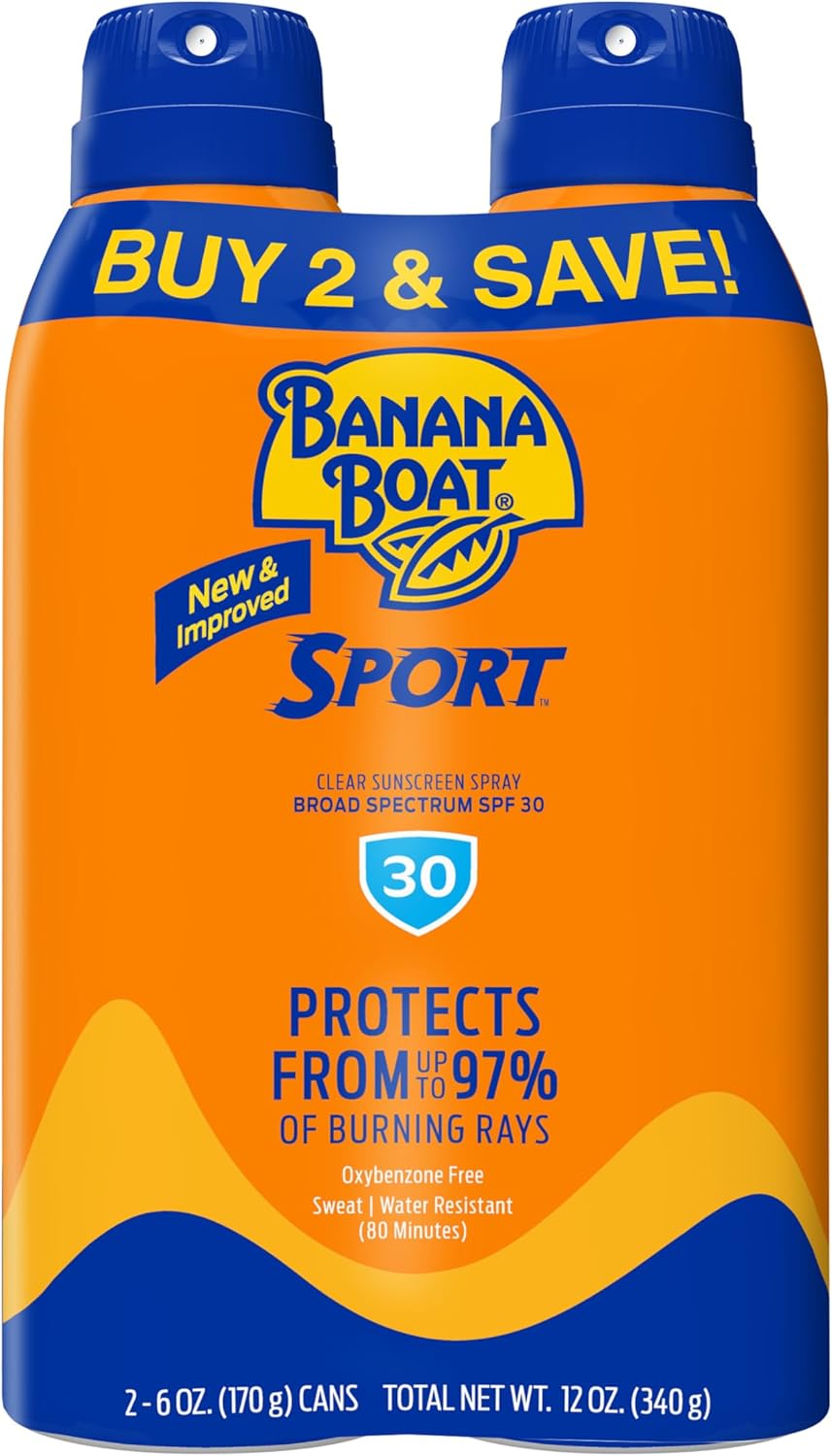 Banana Boat Sport Performance Sunscreen Spray SPF 30 (2 Pack)