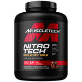 Muscletech NitroTech Whey Protein Powder - Ultimate Muscle Building Formula with Whey Isolate & Peptides - 30g Protein, 3g Creatine, 6.6g BCAAs - Strawberry Flavor, 4 lbs