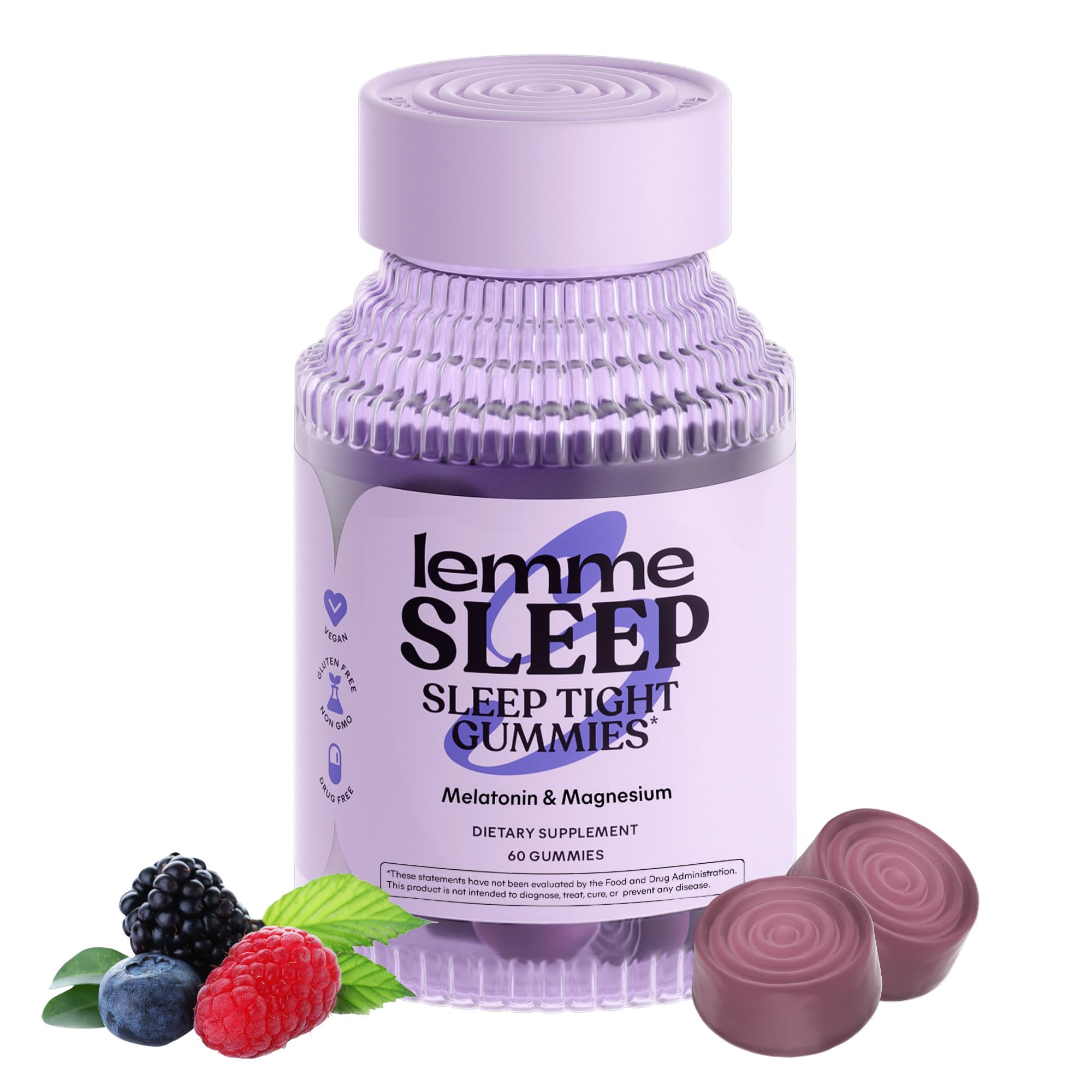 Limi Sleep Gummies - Drug Free with Melatonin, Elderberry, Magnesium, Theanine, Chamomile, Lavender - 60 Count