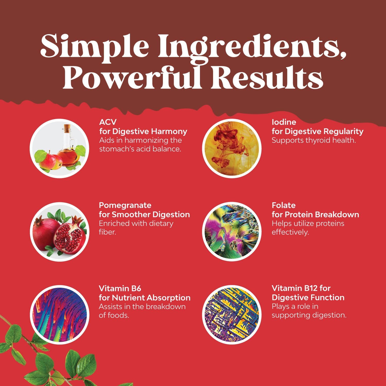 Apple cider vinegar gummies with B12 for metabolism and energy.
