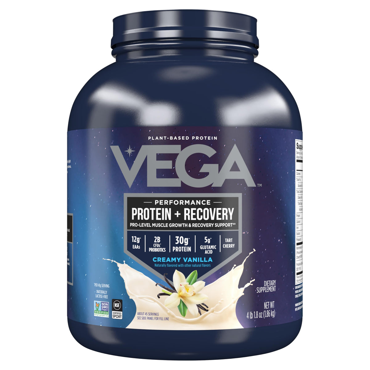 Vega Sport Protein Powder Vanilla Flavor - 4lb Plant-Based Fuel for Athletes