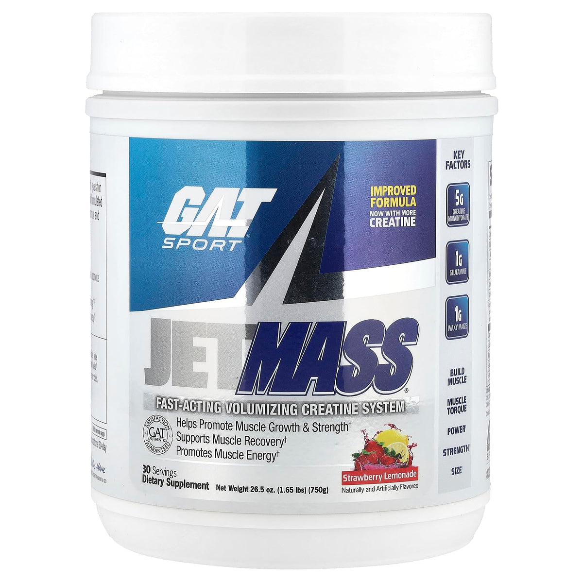 GAT Sport Jetmass Creatine System, Strawberry Lemonade, 25 oz (708 g)