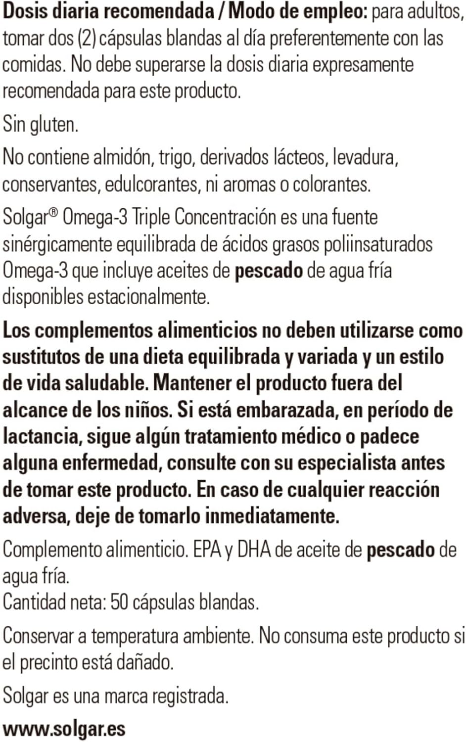 SOLGAR Triple Strength Omega 3 950 mg - 50 Softgels - Supports Joint & Skin Health - Non-GMO, Gluten Free, Dairy Free - 50 Servings