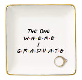 Graduation Gifts for University, Nurse, College, High School - Ceramic Jewelry Holder Ring Dish