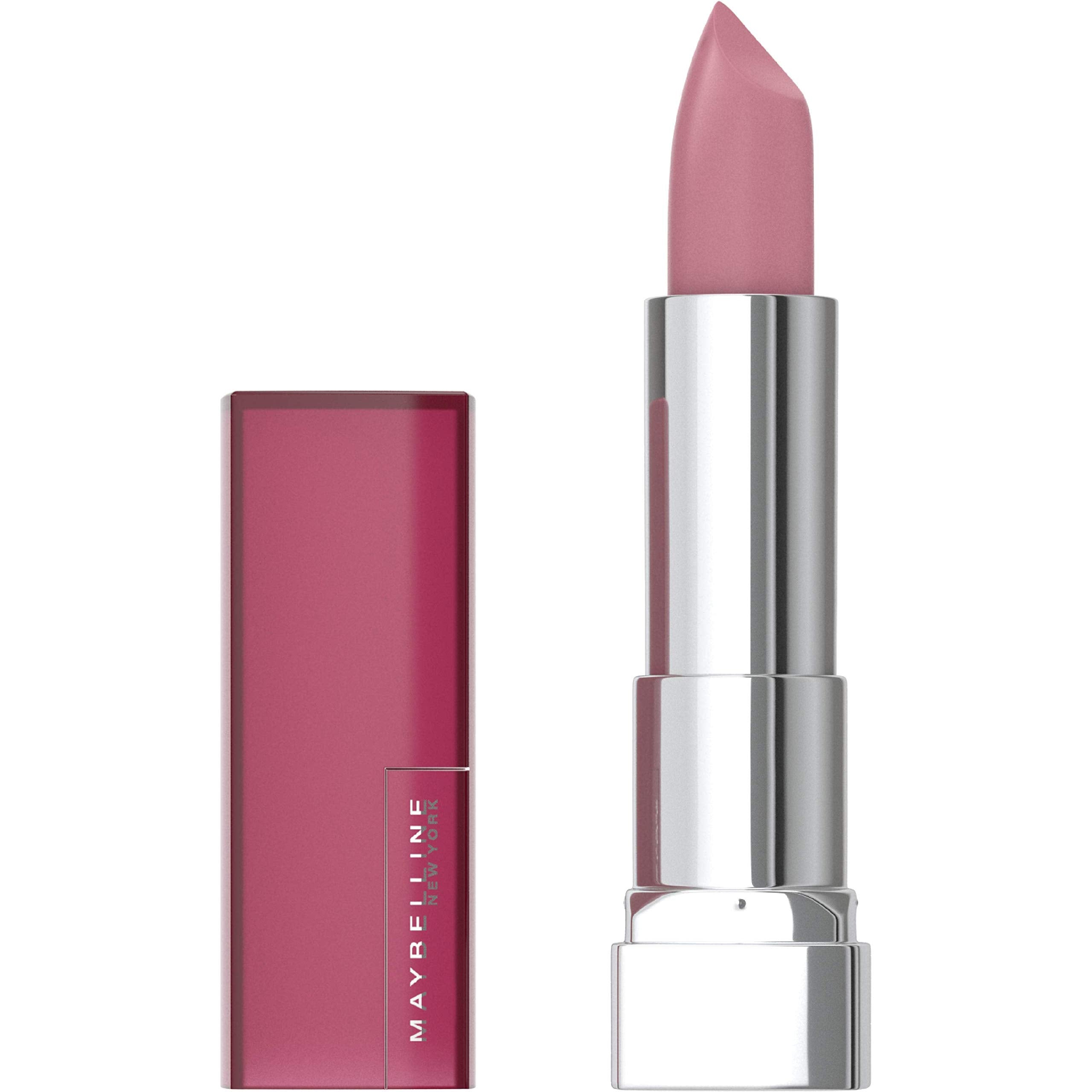 Maybelline Color Sensational Lipstick - Matte Finish, Hydrating Lipstick, Nude, Pink, Red, Plum Lip Color, Blushing Pout (0.15 oz)