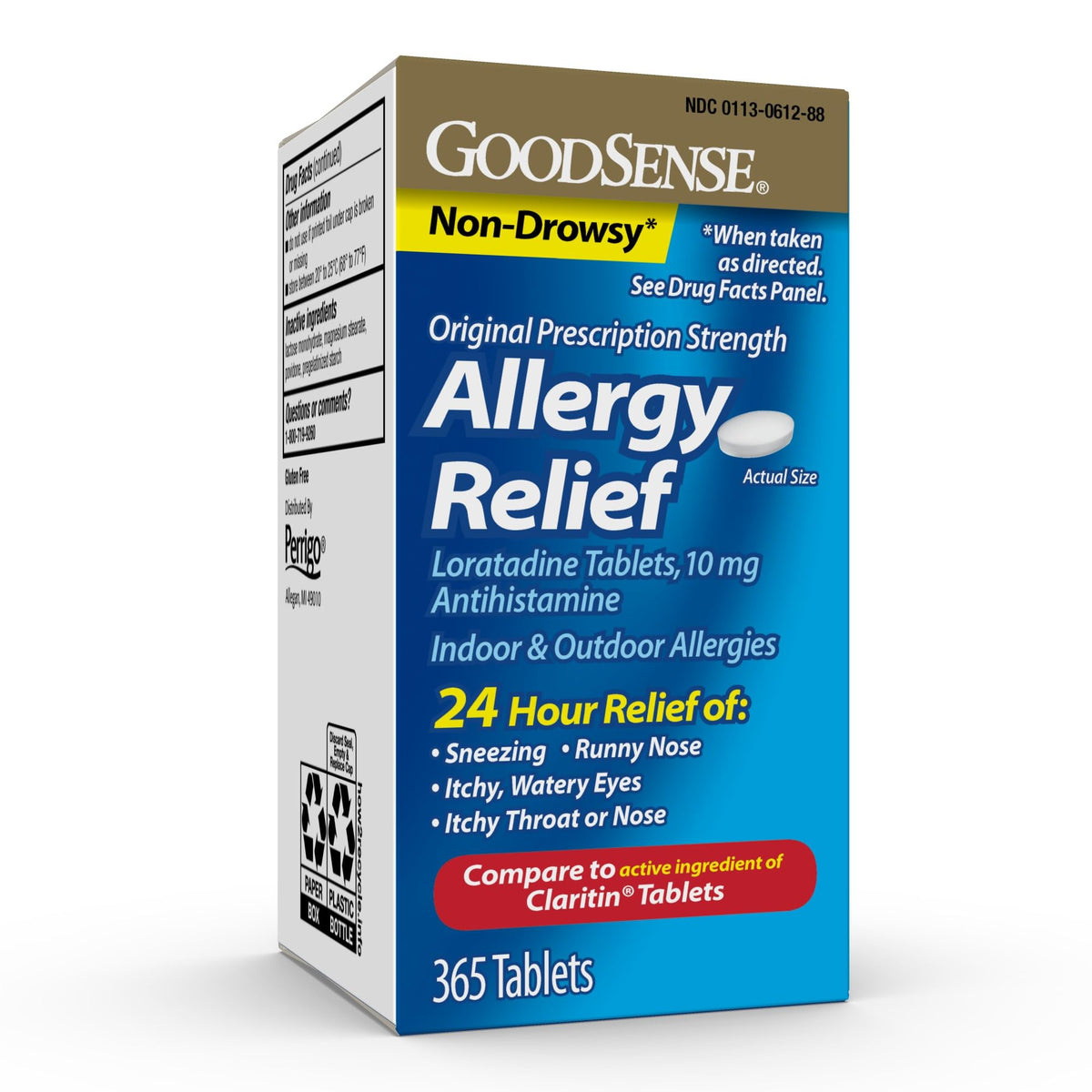 GoodSense Allergy Relief Loratadine 10mg - 365 Tablets - 24 Hour Antihistamine