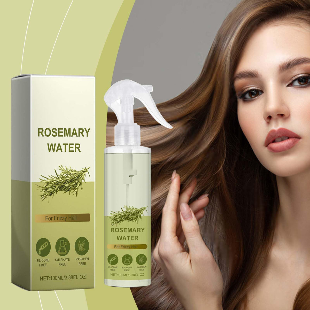 Pure Rosemary Water Hair Growth Spray (100ml) - Reduce Hairfall & Strengthen Hair