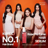 Rose Perfume Hair Serum for frizz control and nourishing shine, 2.7 fl.oz bottle with elegant mise en scène styling