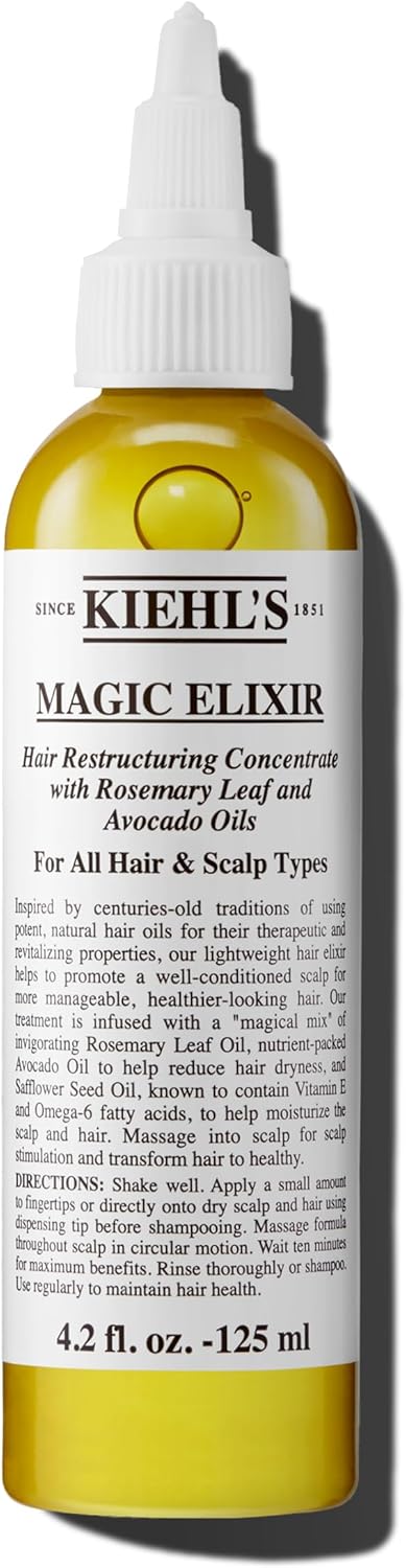 Kiehl's سيروم ماجيك إليكسير للشعر مركز مسبقًا للشامبو للإصلاح ولمعان ١٢٥ مل