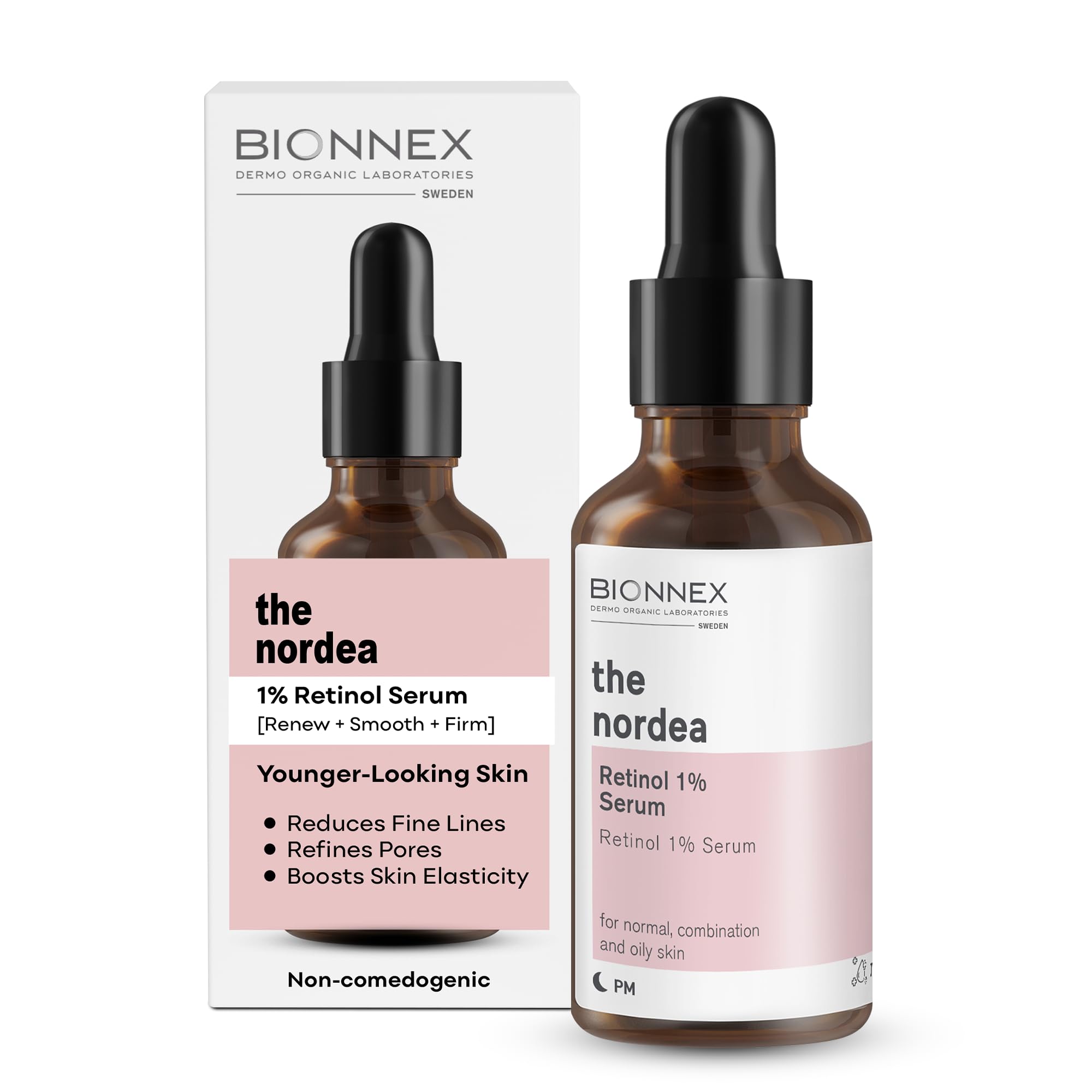 The Nordea Retinol 1% Serum - High-Potency Anti-Aging Treatment for Wrinkles & Fine Lines - 30ml