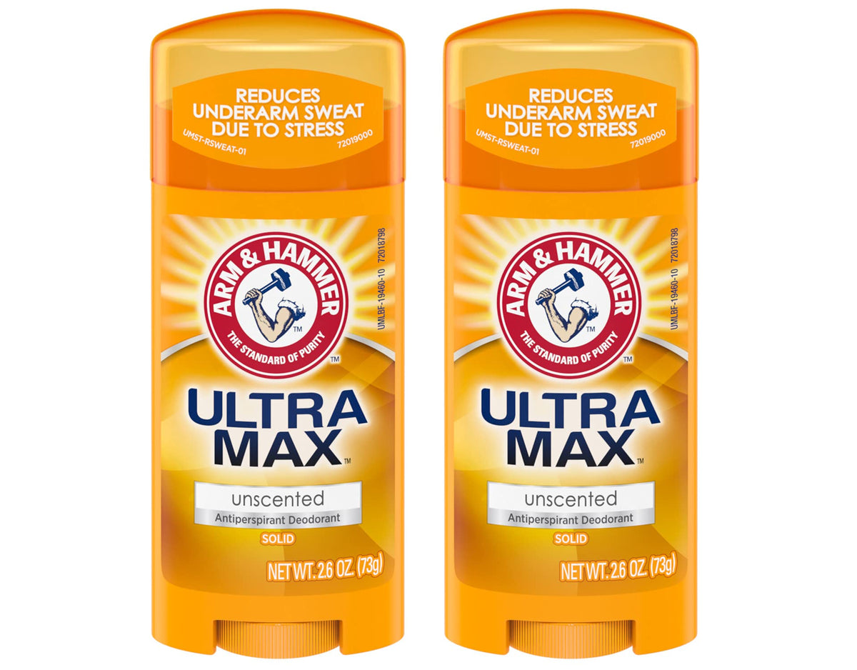 ARM & HAMMER ULTRAMAX Anti-Perspirant Deodorant Solid Unscented - 2.60 oz (Pack of 1)
