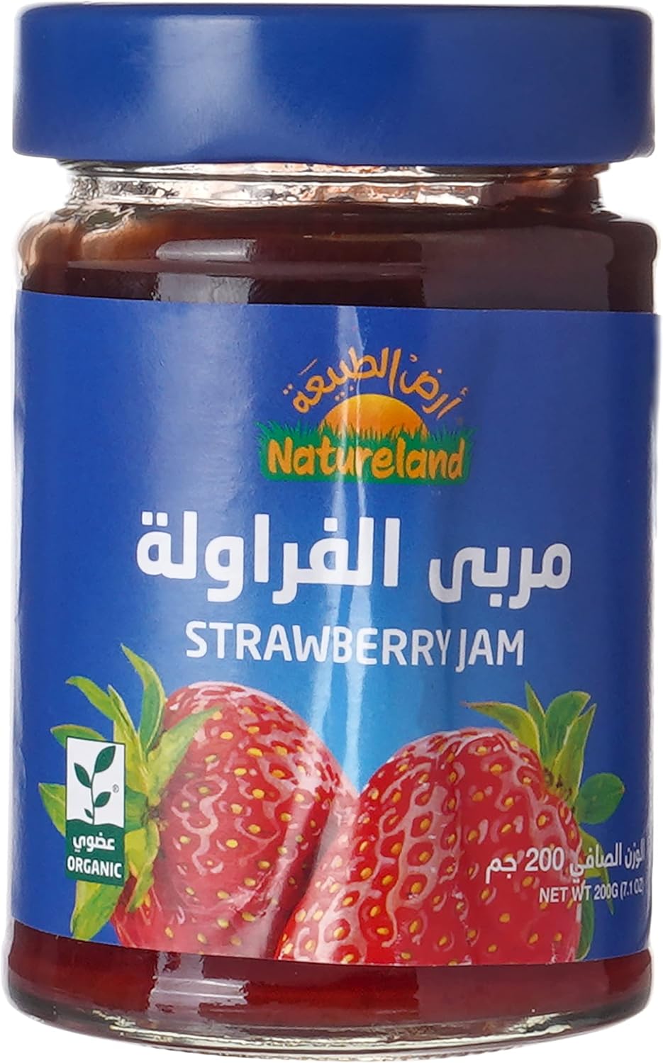 مربى الفراولة العضوي من نيتشر لاند، 200 جرام متعة دهان الفاكهة النقي