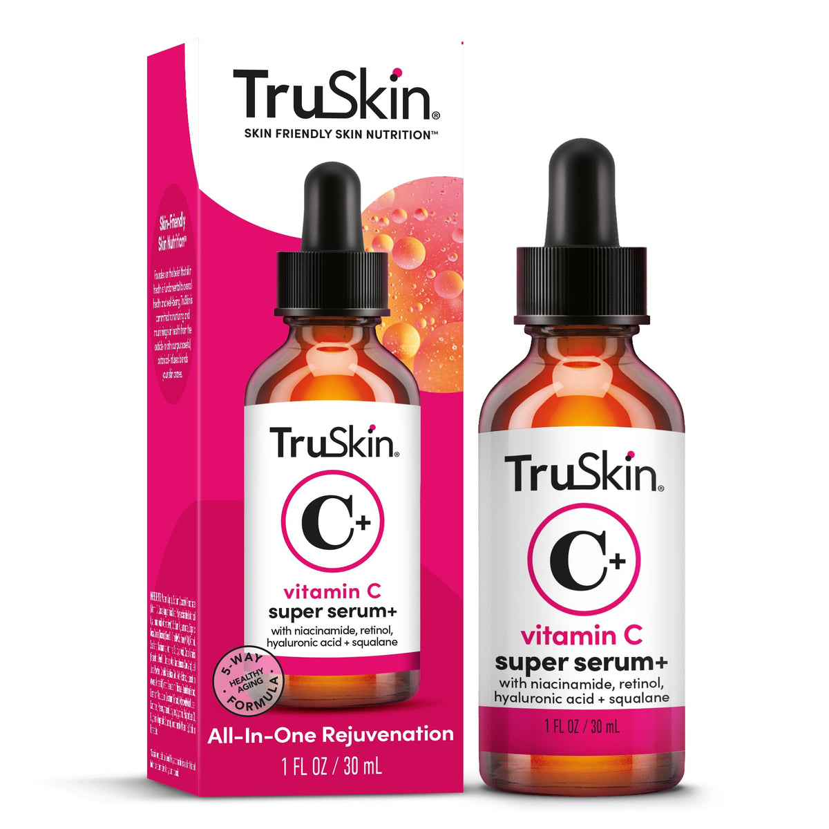 TruSkin Vitamin C Super Serum with Niacinamide, Retinol & Hyaluronic Acid - Anti-Aging & Brightening