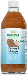 Organic Raw Coconut Vinegar 473ml by Dynamic Health - Natural Health Supplement