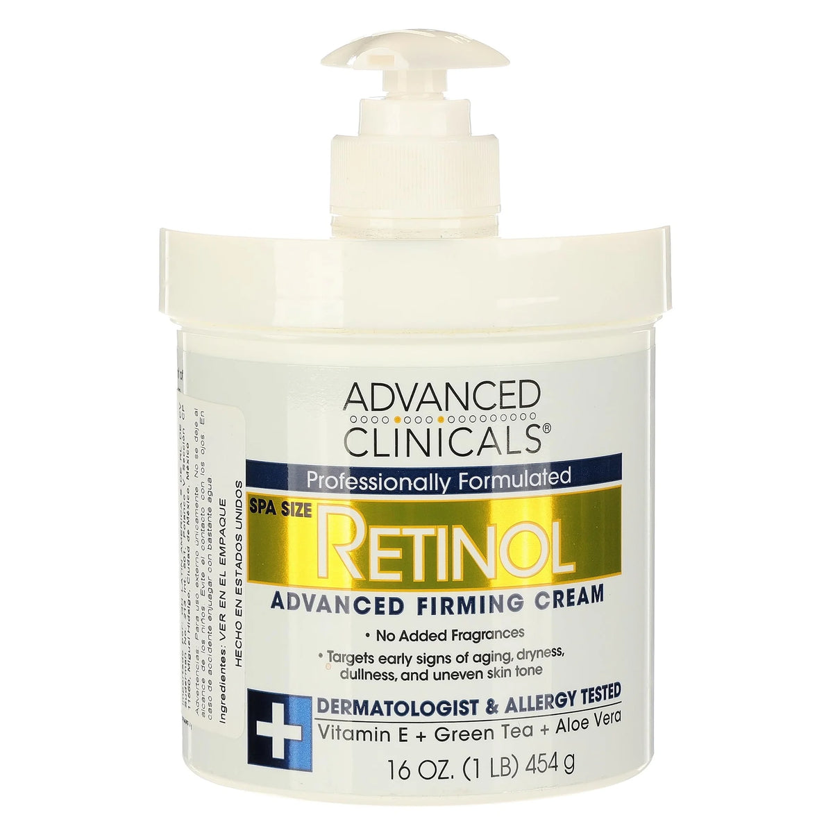 Advanced Clinicals Retinol Firming Body Cream - 454g