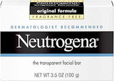 NEUTROGENA Original Formula Facial Bar, Fragrance Free - 3.5 oz Gentle Face Wash for Sensitive Skin