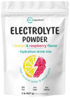 Micro Ingredients Hydration Electrolyte Powder - Keto & No Sugar - High Potassium with Lemon Raspberry Flavor