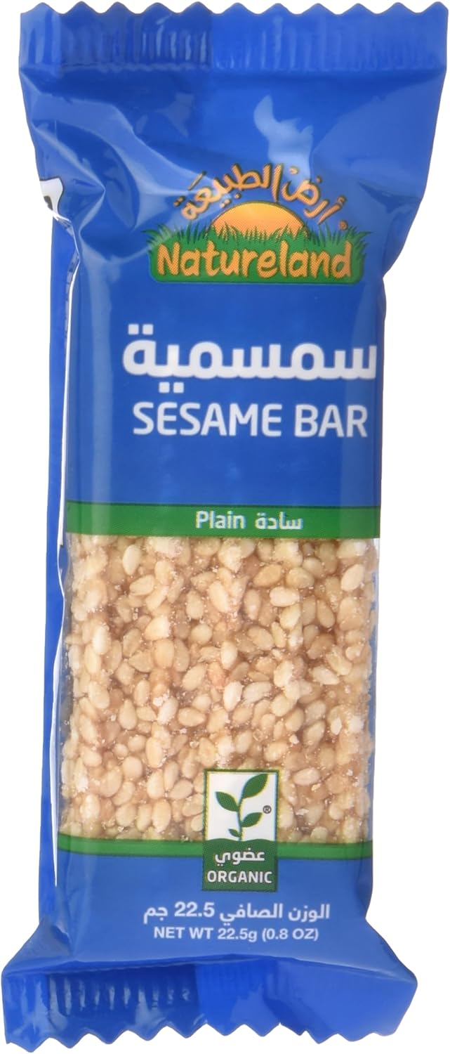 قضيب السمسم من نيتشر لاند - 22.5 جرام وجبة خفيفة مقرمشة مغذية أثناء التنقل