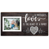 Yudarte Rustic Wood Picture Frame - "A Mother's Love" Hand String Art Gift for Mom