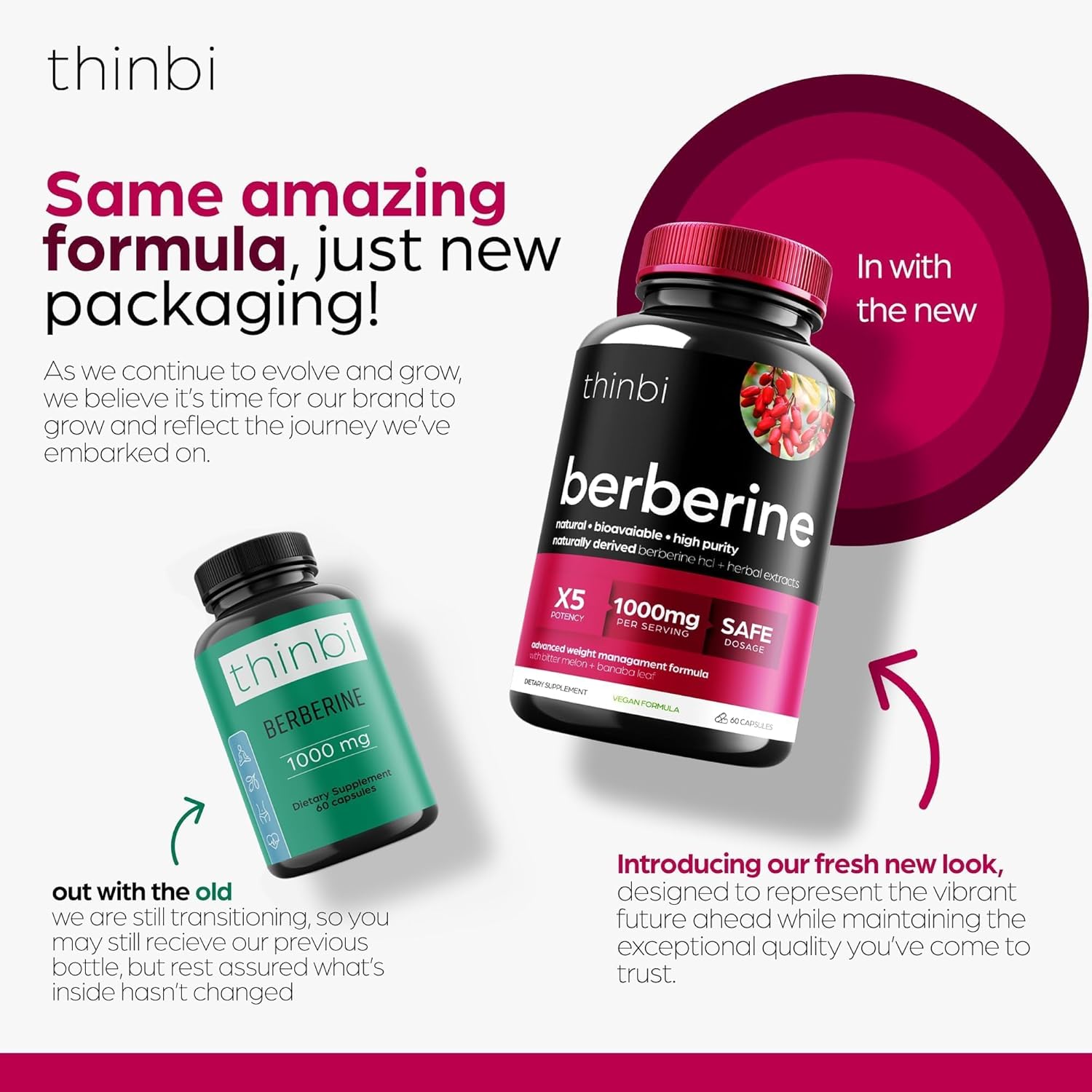 Berberine supplement capsules with bitter melon and banaba leaf for weight management