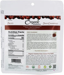 Organic Traditions Dried Cranberries | 113 g | Sulfite-Free, No Preservatives | Bursting with Delicious Flavor | Whole, Soft, and Juicy Cranberries