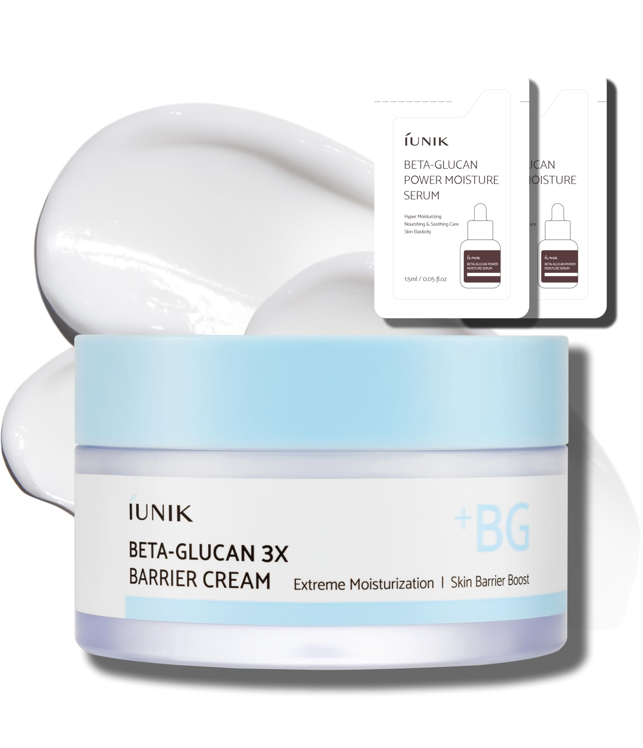 IUNIK BETA-GLUCAN BARRIER MOISTURIZER WITH SHEA BUTTER & PANTHENOL FOR DRY/SOFTENED SKIN