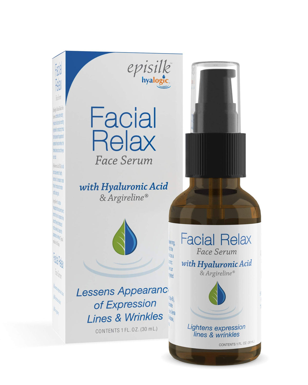 Hyalogic Episilk Facial Relax Anti-Aging Serum with Hyaluronic Acid & Argireline (1 oz)