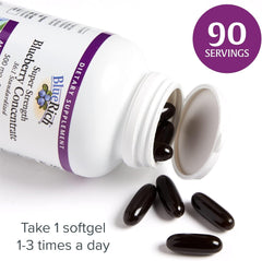 BlueRich by Natural Factors, Super Strength Blueberry Concentrate, Antioxidant Support for Overall Good Health, 90 Softgels