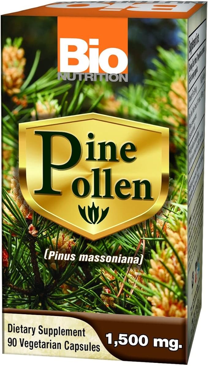 Bio Nutrition Pine Pollen Capsules - 90 Count | Natural Energy & Immune Support
