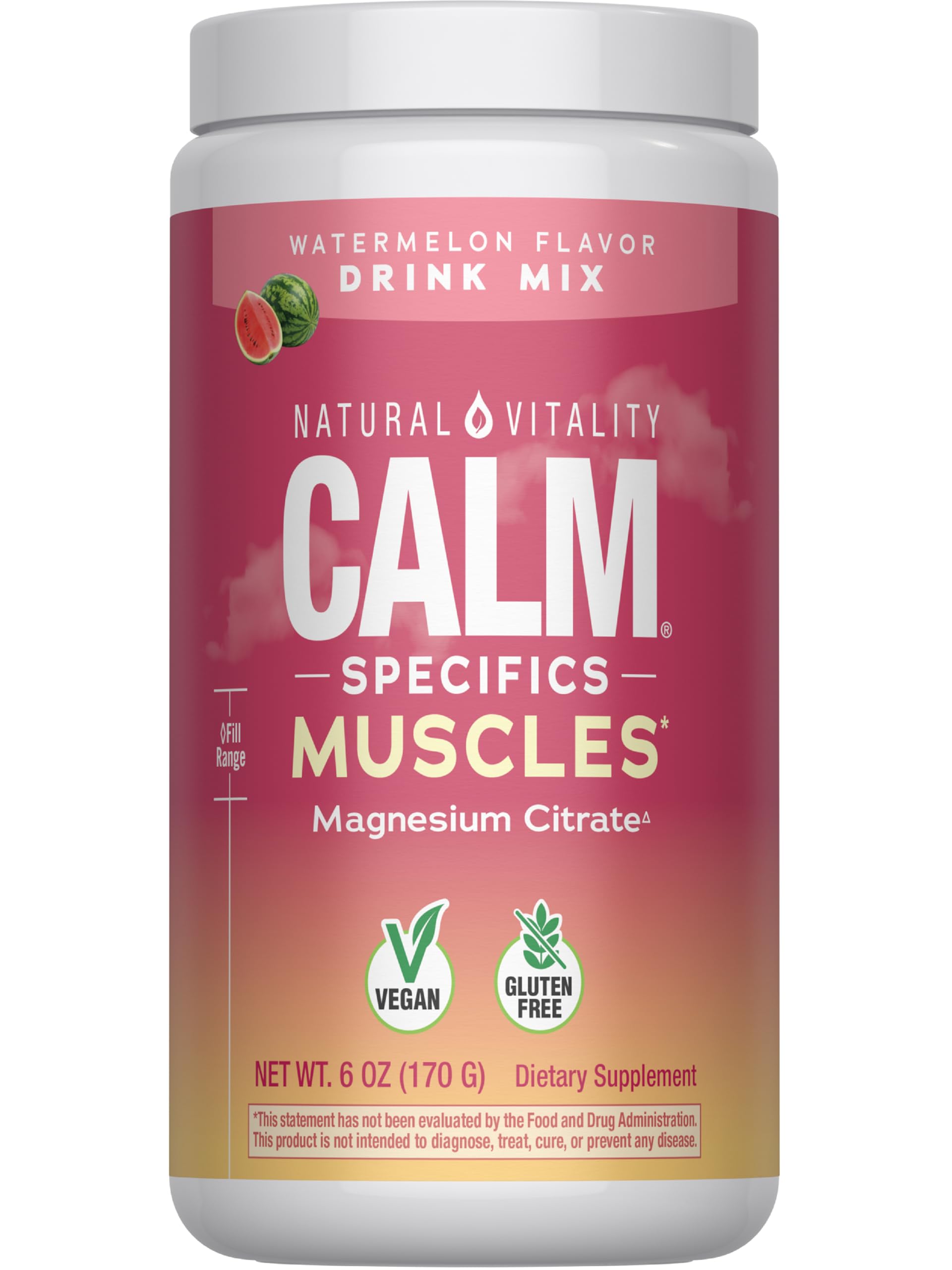 Natural Vitality Calm Specifics Calmful Muscles Watermelon Flavor - Muscle Support Supplement 6 oz