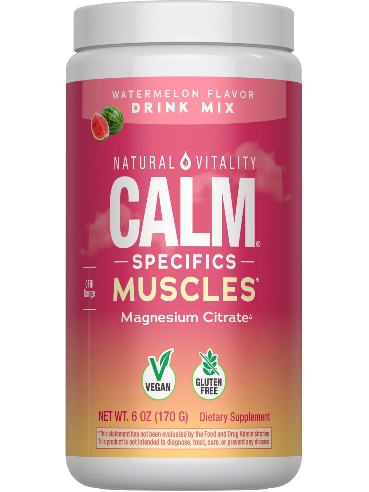 Natural Vitality Calm Specifics Calmful Muscles Watermelon Flavor - Muscle Support Supplement 6 oz