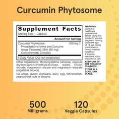 Jarrow Formulas Curcumin Phytosome 500 mg - 120 Veggie Capsules - Formulated with Meriva - Antioxidant Support Supplement - Joint Health & Support - 60 Servings