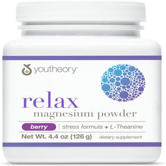 Youtheory, Relax, Magnesium Powder, Berry, 4.4 oz (126 g)